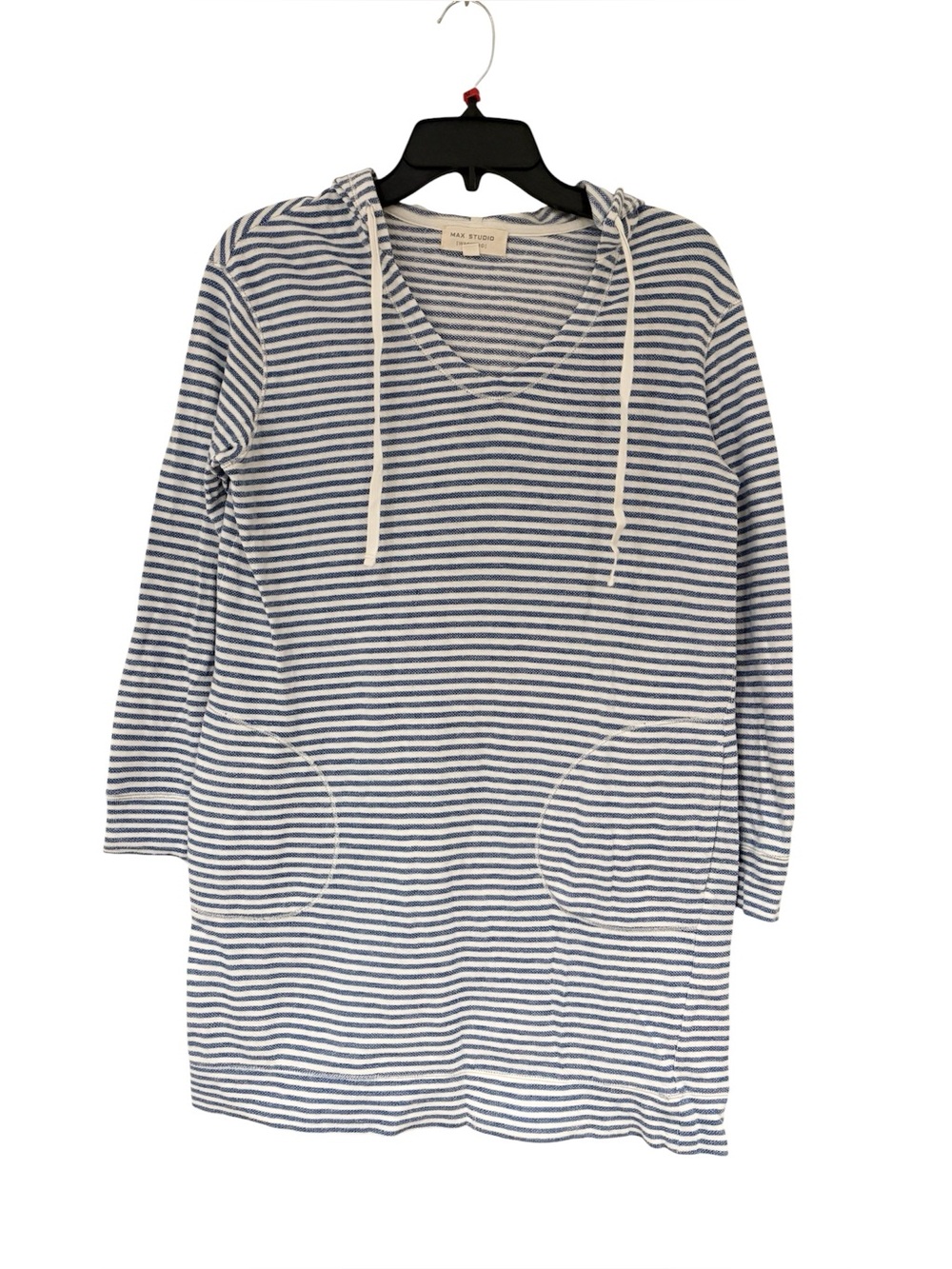 MAX STUDIO Weekend Striped Long Sleeve Nautical Tunic Dress